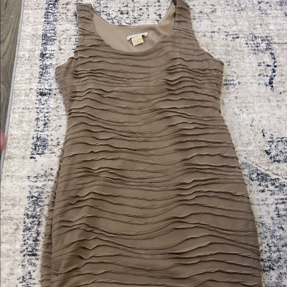 Body Central Brown Textured Mini Dress